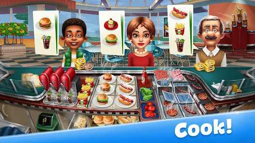 Gameplay screenshot 1 from Cooking Fever: Restaurant Game - Arcade game